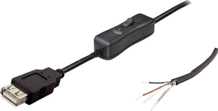 Produktbild BKL Electronic USB-A - USB Kabel 2 A-Kupplung mit Schalter (1.80 m, USB 2.0)
