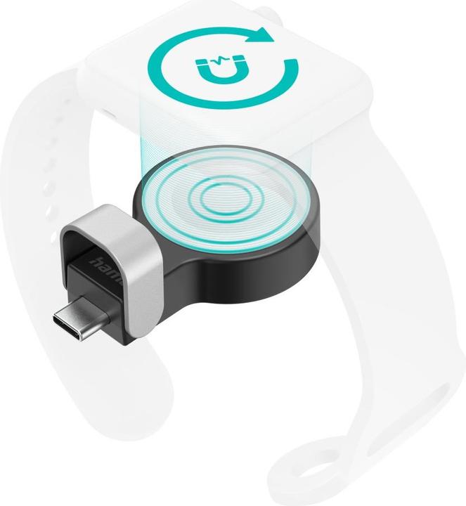 Produktbild Hama Apple Watch Ladegerät f. kabelloses Laden, USB-C-Ladestation magnetisch, SW (5 W)