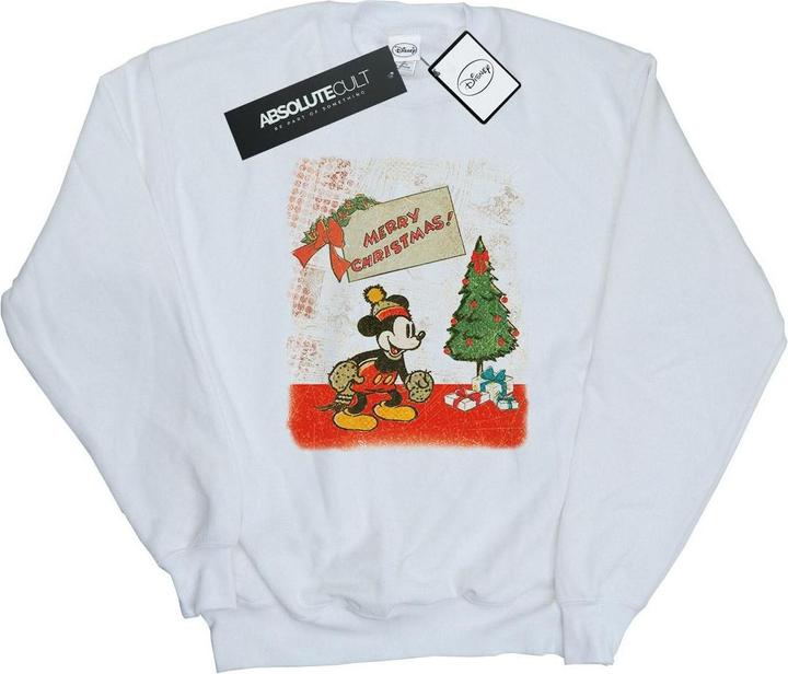 Actual product image Disney Womens/Ladies Mickey Mouse Vintage Christmas Sweatshirt (XL)