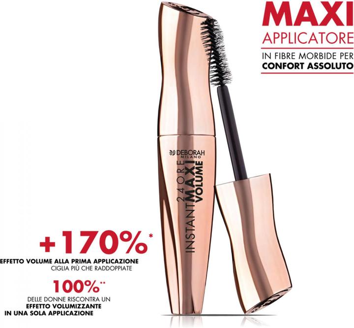 Produktbild Deborah Milano 24Ore Instant Maxi Volume Mascara Extra Bl. (Extra Black)