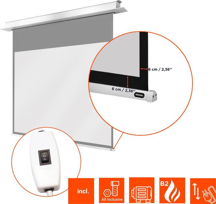 Produktbild Celexon Einbauleinwand Motor Professional + 300x225cm 4:3 (148.03", 4:3)