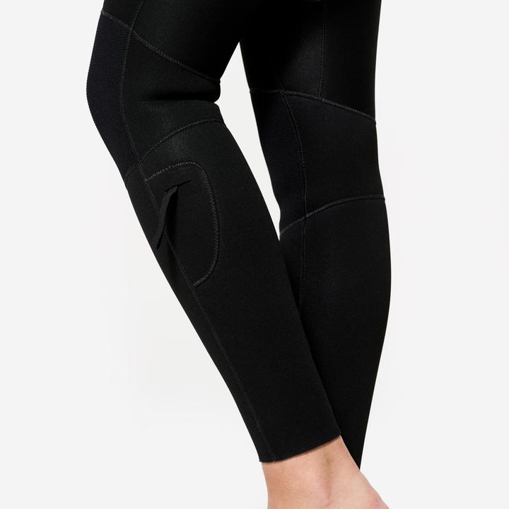 Image du produit Olaian Combinaison surf 500 Femme 3/2 Backzip - Noir et bleu (5/3 mm, S)