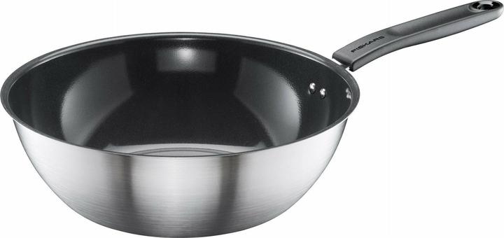Produktbild Fiskars PAN WOK FF 28CM CERAMIC COATED 1072313 (28 cm, Wok Pfanne, Edelstahl)
