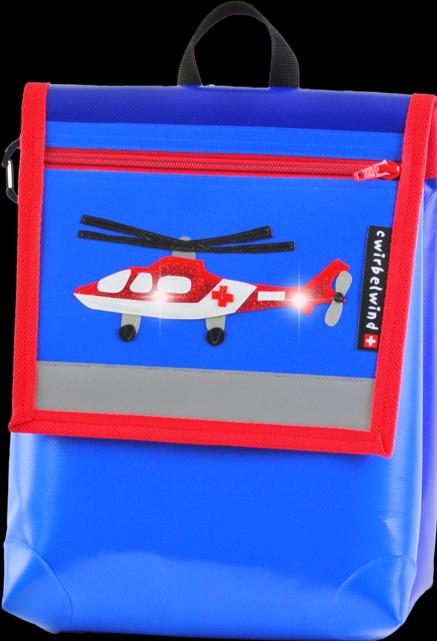 Produktbild Cwirbelwind Kindergartenrucksack Rettungsheli Glitzer