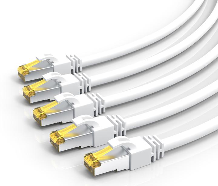 Actual product image Primewire CAT.7 network cable - Ethernet Gigabit Lan cable RJ45 - 10 Gbit/s - patch cable - comp. CAT.6 CAT.8 (S/FTP, CAT7, 0.50 m)