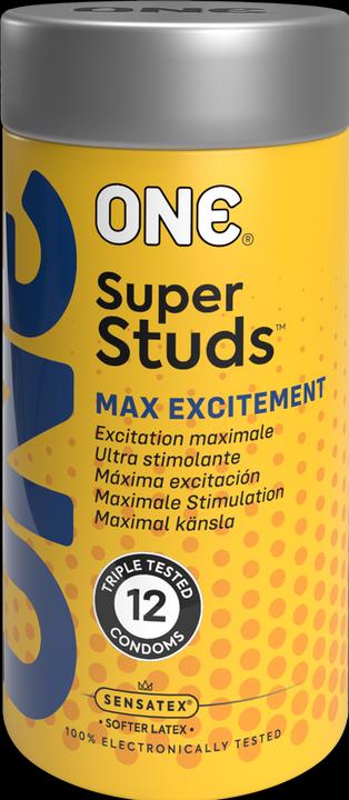Actual product image One Super Studs" 12 studded condoms - vegan & without harmful ingredients (12 pcs.)