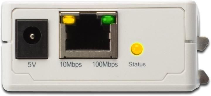 Actual product image Digitus Fast Ethernet print server 1xParallel 1xRJ-45 incl. power supply unit
