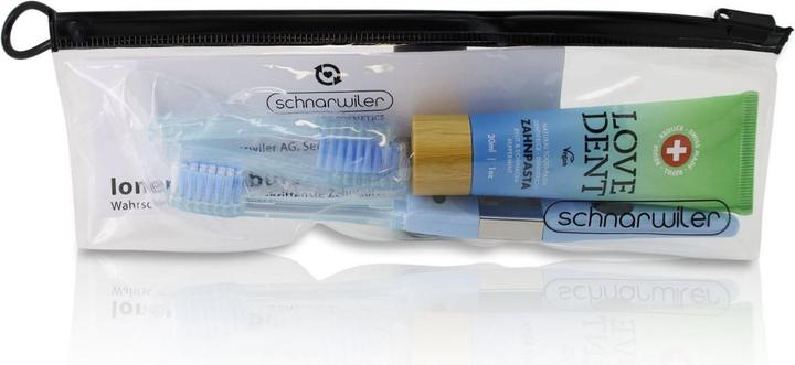 Schnarwiler Zahnbürste mit Ionen Technologie MEDIUM inkl. 30ml Zahnpasta und 2 Ersatzbürsten - assortierte Farbe (30 ml)