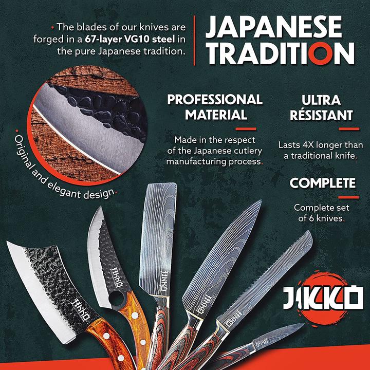 Produktbild Jikko Japanisches Messerset VG-10 (33 cm)