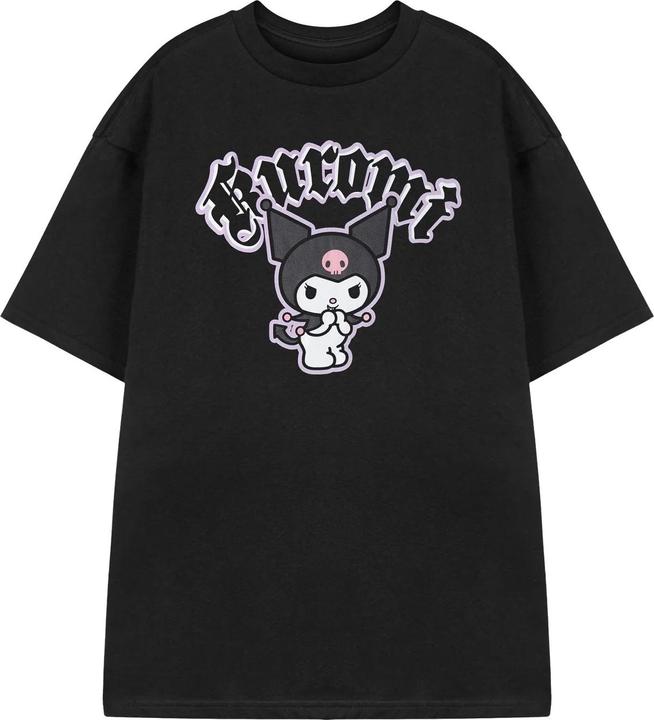 Actual product image Hello Kitty & Friends Womens/Ladies Kuromi Cheeky Short-Sleeved T-Shirt (L)