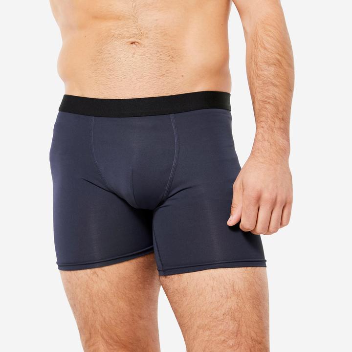 Image du produit Decathlon Fonctionnel boxer homme respirant pack de 3 - marine/bleu/kaki (3XL, Lot de 3)