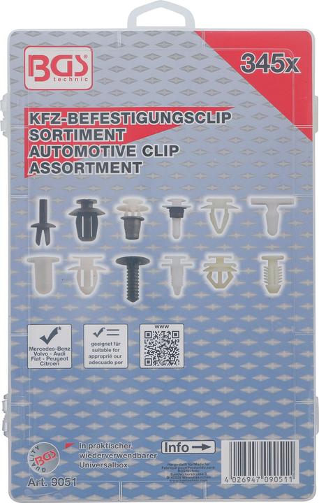 Actual product image BGS Car mounting clip range