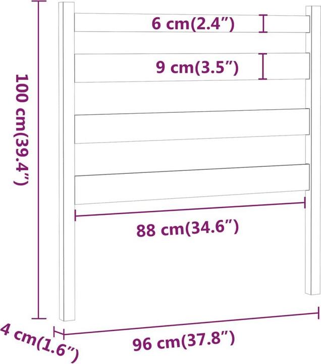 Actual product image VidaXL Bonar (96 x 4 x 100 cm)