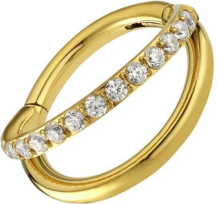 Actual product image Bijouteria Ear piercing (Surgical steel 316L, Crystal)