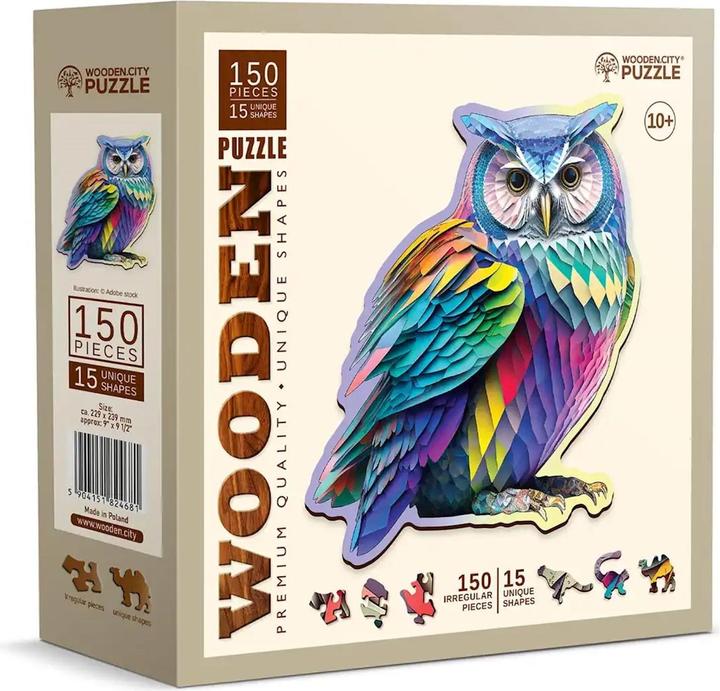 Actual product image WoodenCity Puzzle Wood M Trendy Owl (150 pieces)