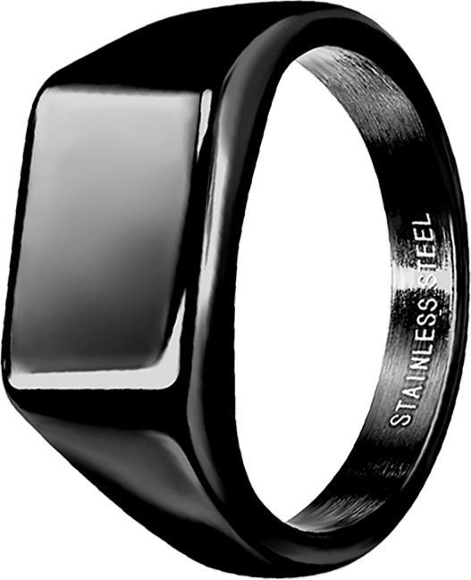 Actual product image Star Piercing Ring black square flat (Surgical steel 316L, without brass)