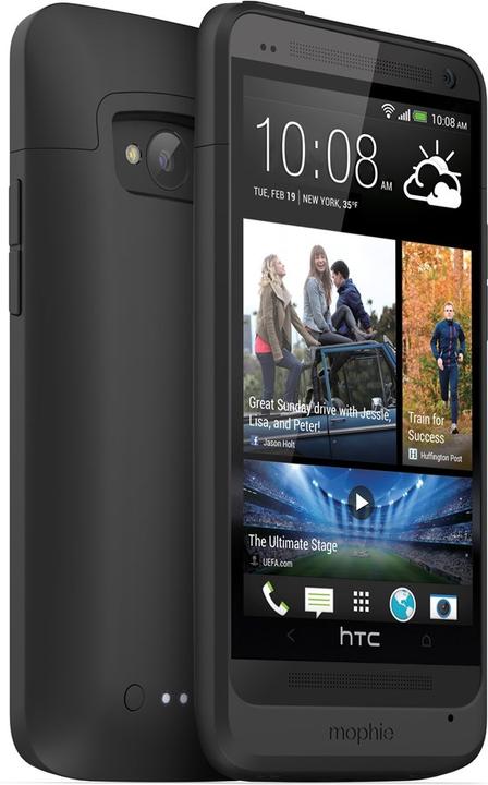Actual product image mophie JuicePack - Case with integrated battery - HTC One - Black (2500 mAh)