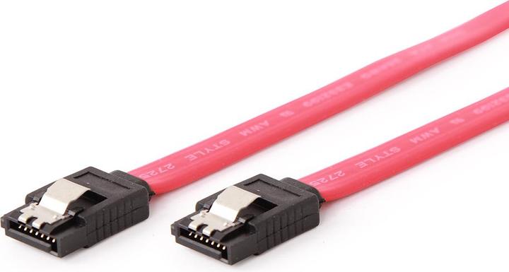 Actual product image Gembird Cablexpert CC-SATAM-DATA-0.3M - 0.3 m - SATA III - Male/Male - Pink - Ge