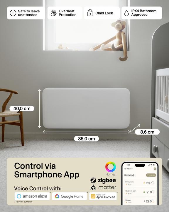 Immagine prodotto Mill Invisible Smart WiFi PanelHeater 1000W