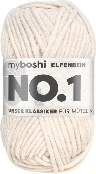 Actual product image Myboshi Wool no.1 col.192 ivory 50 g, 55 m, 70 % PAN, 30 % WO (55 m)