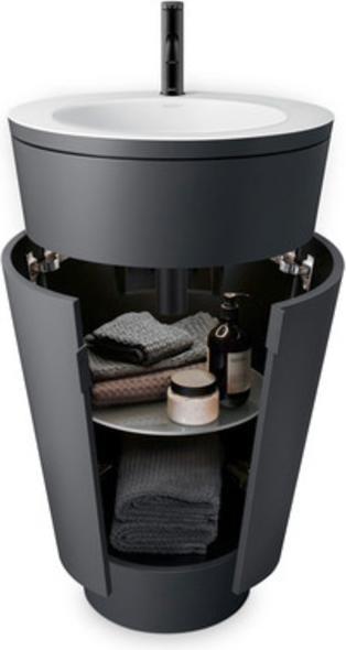Actual product image Duravit Single lever basin mixer C.1 S o pop-up waste black matt