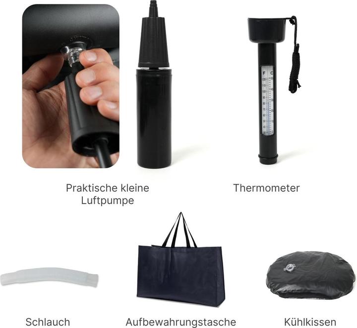 Produktbild Hermex Eisbad Therapy Recovery Pod Faltbare Badewanne Eistonne Kältebad (100 cm, 100 cm)