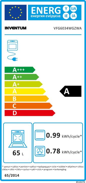 Energie-Label Inventum VFG6034WGZWA