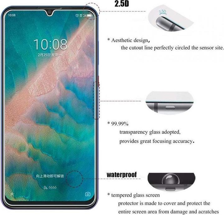 Produktbild Screenguard ZTE Blade 10 Panzerglas Schutzfolie Case Friendly Design (1 Stück, ZTE Blade 10)