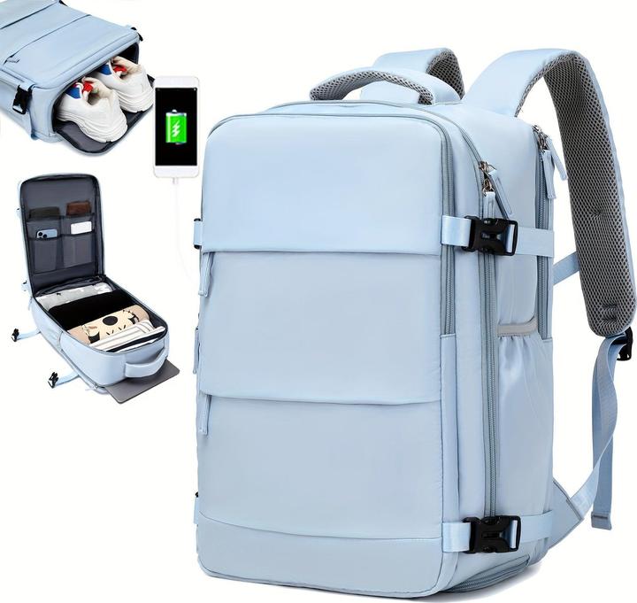Only-Bags.Store Zaino da viaggio con scomparto per le scarpe, zaino per computer da lavoro di grande capacità