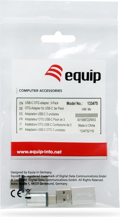 Actual product image equip OTG-Adapter 3-er Pack (USB-C, USB-A, 10 cm)