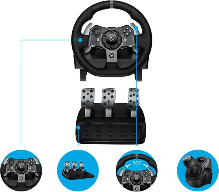 Actual product image Logitech G G920 Driving Force (Xbox, PC) (PC, Xbox One X, Xbox Series X, Xbox One S, Xbox Series S)