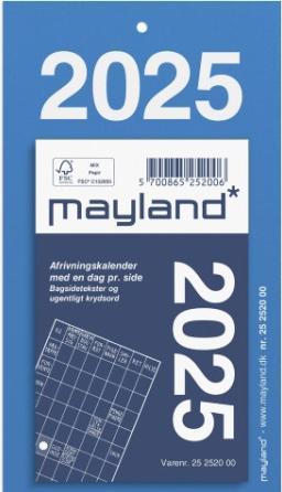Mayland-Burde Calendario pubblicitario con borsa 2025