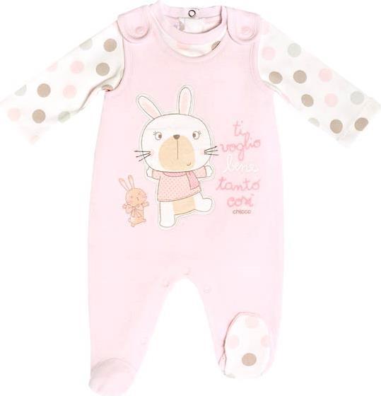 Chicco Strampler Set Hase rosa