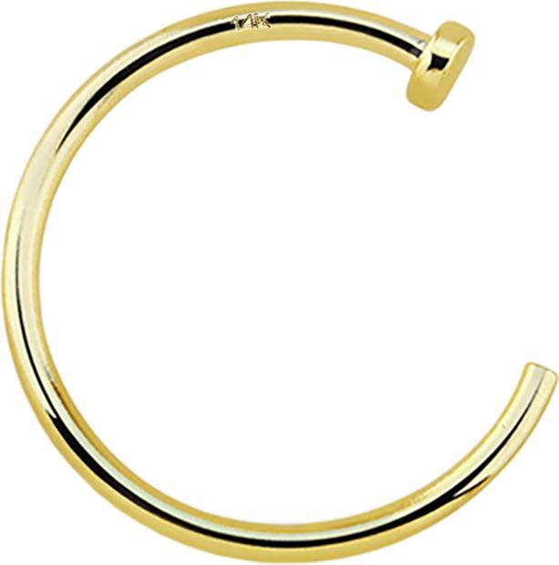 Immagine prodotto Star Piercing Anello da naso aperto in oro 14k (senza ottone, Oro 14k)