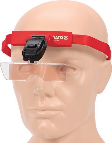 Image du produit Yato Loupe serre-tête professionnelle avec éclairage | grossissement 1x/1,5/2x/2,5x/3,5x