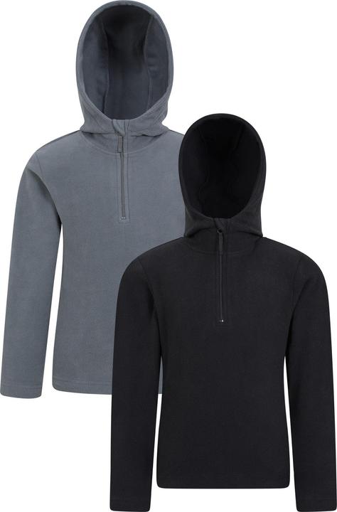 Mountain Warehouse Camber Kapuzenpullover mit kurzem Reissverschluss (2erPack)