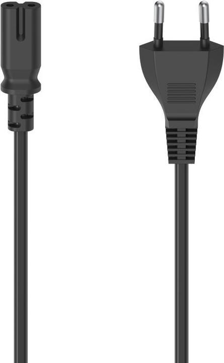 Image du produit Hama Câble d'alimentation avec prise européenne, prise à 2 broches, double rainure/C7, 1,5 m, noir (1.50 m)