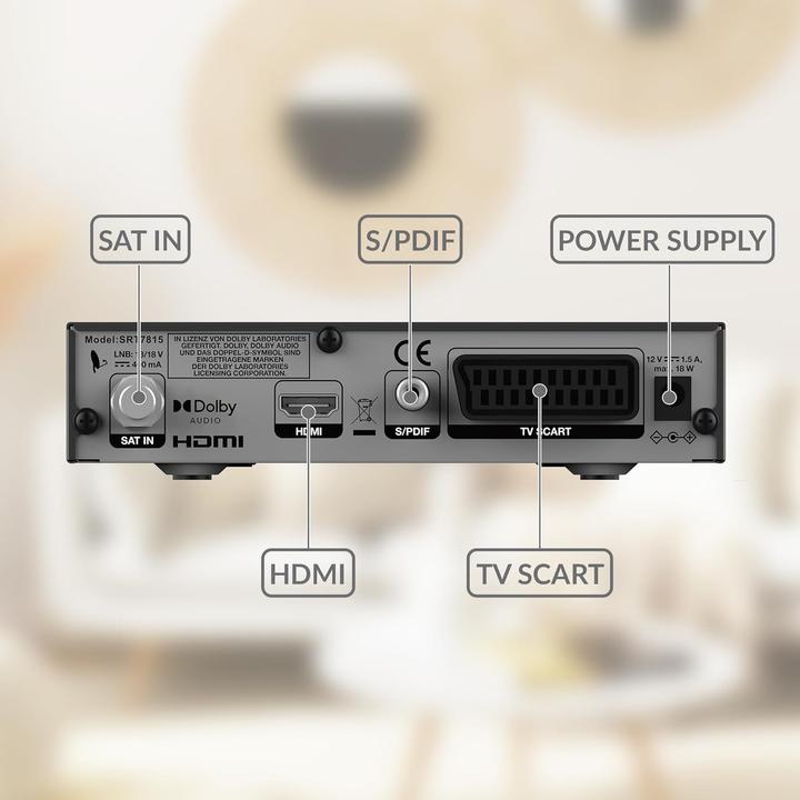 Actual product image Strong SRT7815 DVB-S2 HD+ receiver (0.13 GB, DVB-S, CI Shaft, CI+ slot)