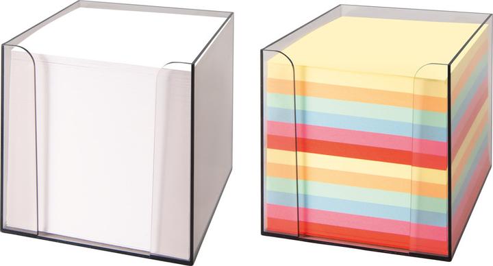 Actual product image Folia Note box Topas-transparent (9.5 x 9.5 x 9.5 cm)