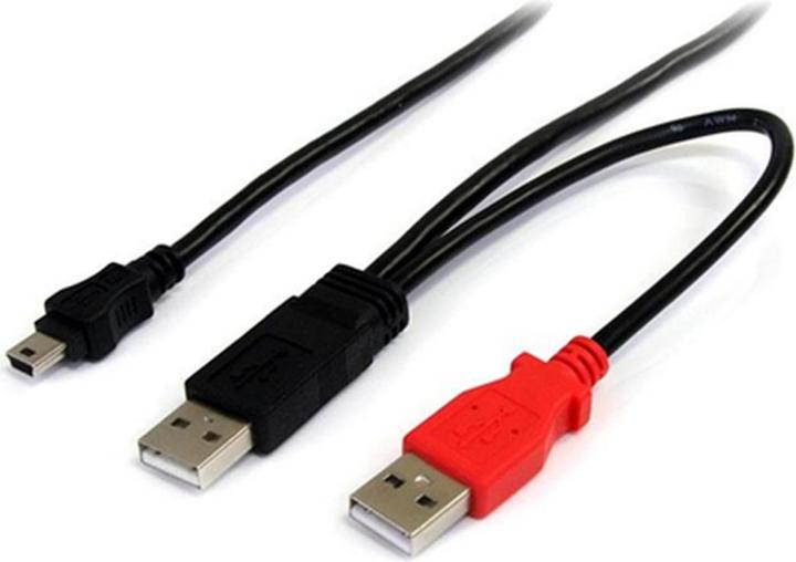 Actual product image StarTech 1.8m USB Y-cable for external hard drives - USB A to Mini-B connection cable (1.80 m, USB 2.0)