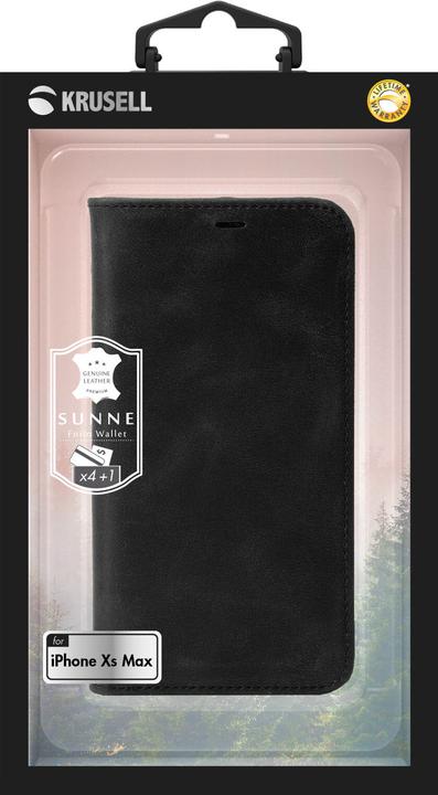 Actual product image Krusell Sunne 4 Card FolioWallet Apple iPhone XS Max vintage black (Apple iPhone XS Max)