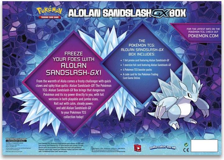 Actual product image Pokémon Alolan Sandslash GX Collection Box (English, Box Set & Collection)