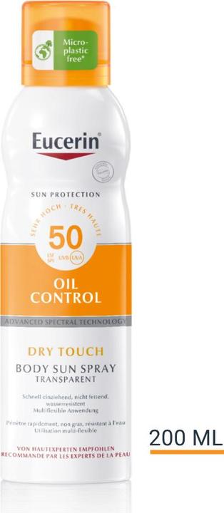 Image du produit Eucerin SUN Body Spray Oil Control Dry Touch SPF 50 (Spray solaire, SPF 50, 200 ml, 190 g)