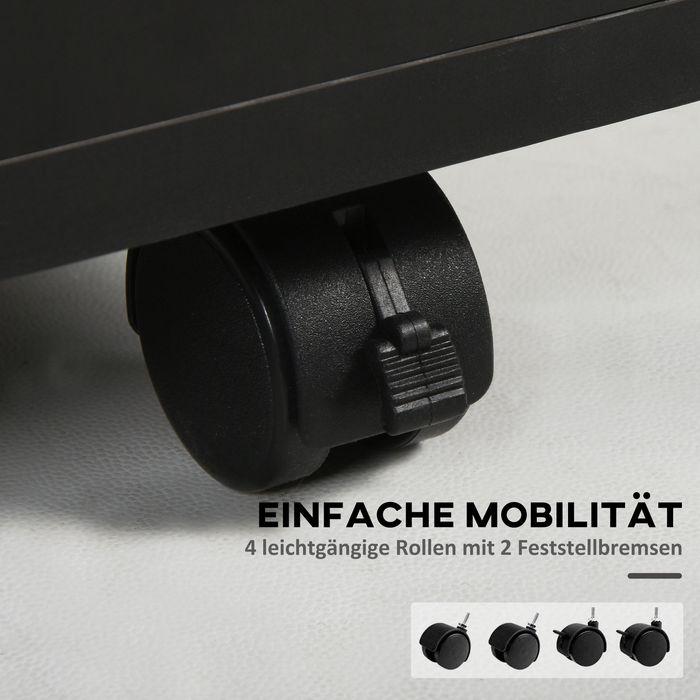 Actual product image Swisshandel24 Roll container Drawer container Container, 1 compartment, 1 shelf, 1 drawer, 40cmx3cmx60cm, black (40 x 35 x 60 cm)
