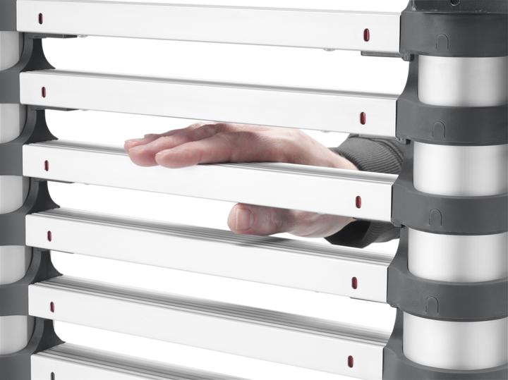 Immagine prodotto Hailo FlexLine, scala telescopica di sicurezza in alluminio, 9 pioli (Scala singola, 264 cm)