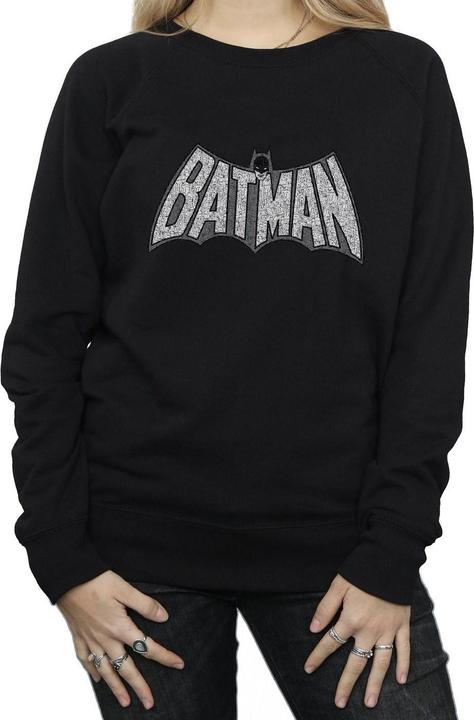 Actual product image Womens/Ladies Batman Retro Crackle Logo Sweatshirt (M)