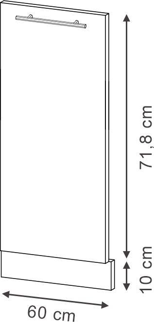 Actual product image Vichy Geschirrspülblende Fame-Line, Goldkraft Eiche/Anthrazit, 60 cm, AP Anthrazit