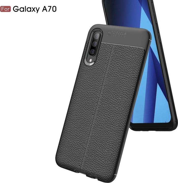 Produktbild Screenguard Samsung Galaxy A70 Hülle Leather Design TPU Cover (Samsung Galaxy A70)