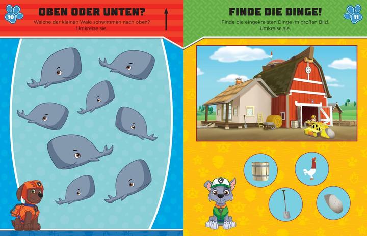 Produktbild PAW Patrol Rätselbuch mit 40 Tattoos (Deutsch, Schwager & Steinlein Verlag, 2024)