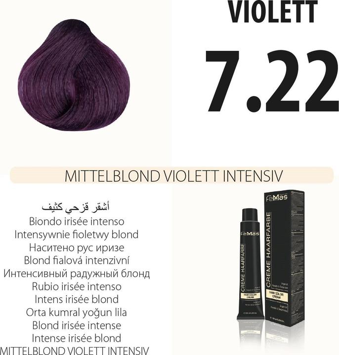 Produktbild FemMas 7.22) Haarfarbe Mıttelblond Vıolett Intensıv 100ml